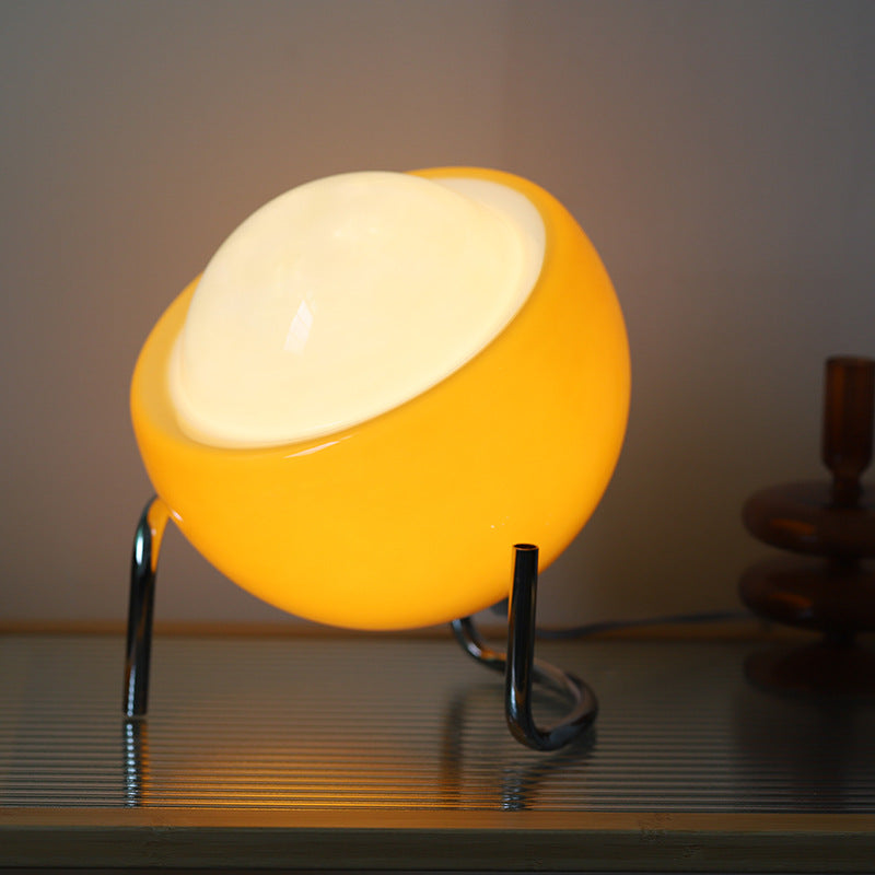 Retro Bordlampe i Glas med Energibesparende LED Lys