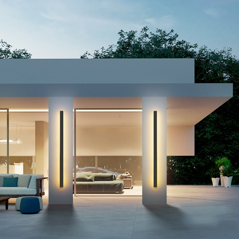 Elegant utomhusvägglampa i aluminium - Modernt LED-ljus