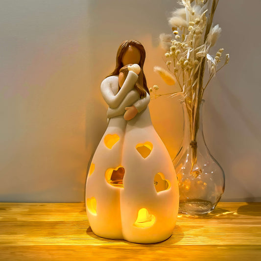 Hjerteformet Bordlampe i Resin – Skab Hygge i Hjemmet