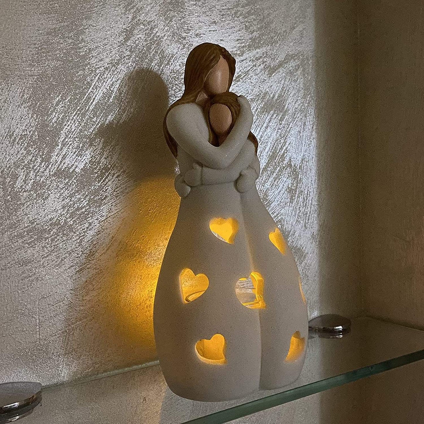 Hjärtformad bordslampa i resin – Skapa mys i hemmet