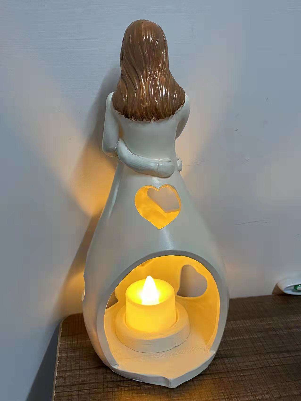Hjärtformad bordslampa i resin – Skapa mys i hemmet