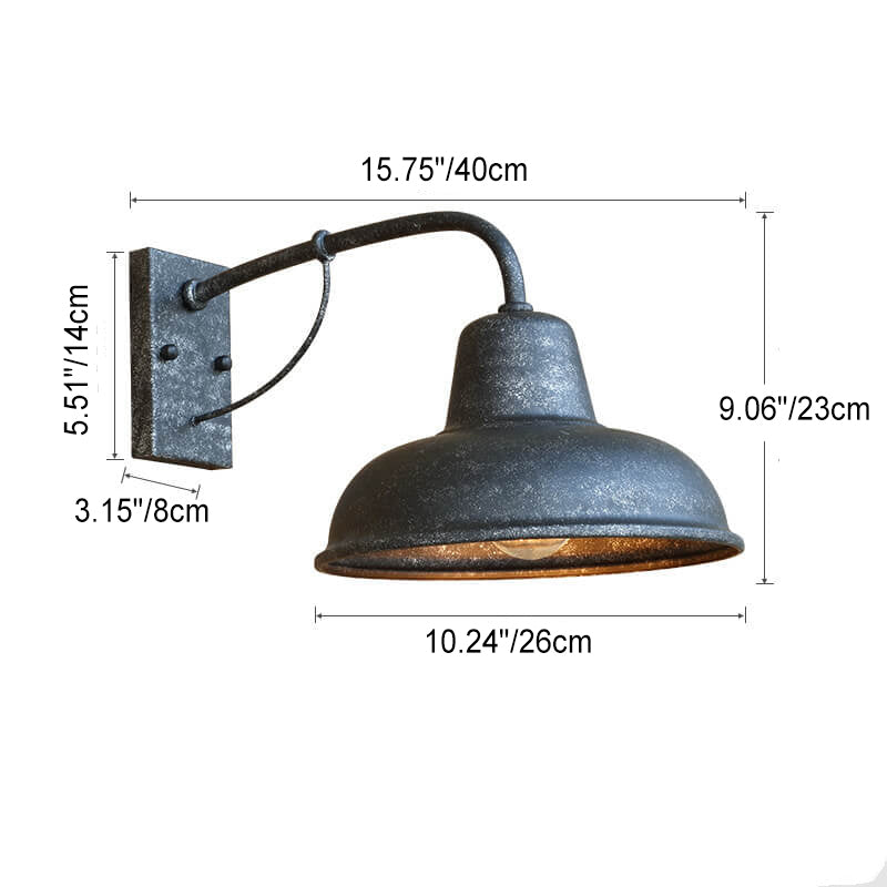 Rustik Utomhus Vägglampa i Järn – Vintagestil och Hållbarhet
