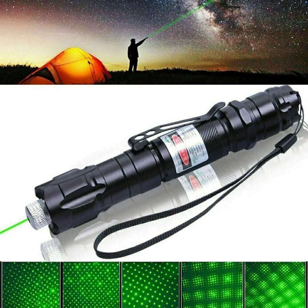 Genopladelig Grøn Laserpeger med Lang Rækkevidde