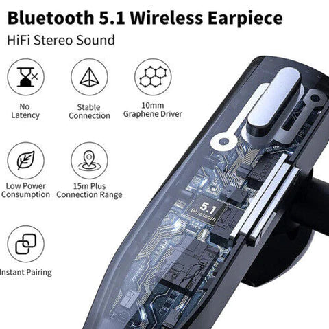 Trådløse Bluetooth 5.1 hovedtelefoner med dobbelt mikrofon