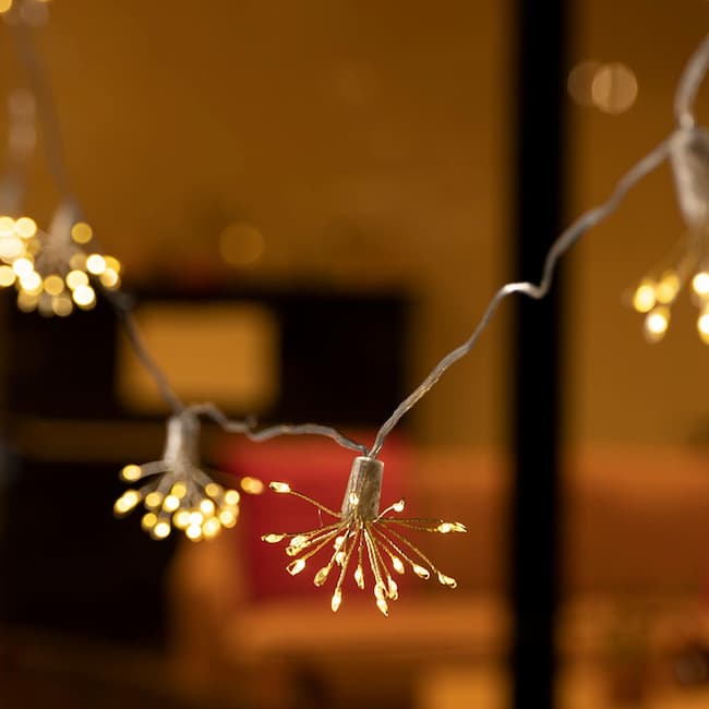 Udendørs Solcelle Lyskæde med LED Stjerneeffekt