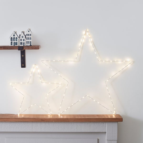 Elegant stjärndekoration med mikro-LED och timer