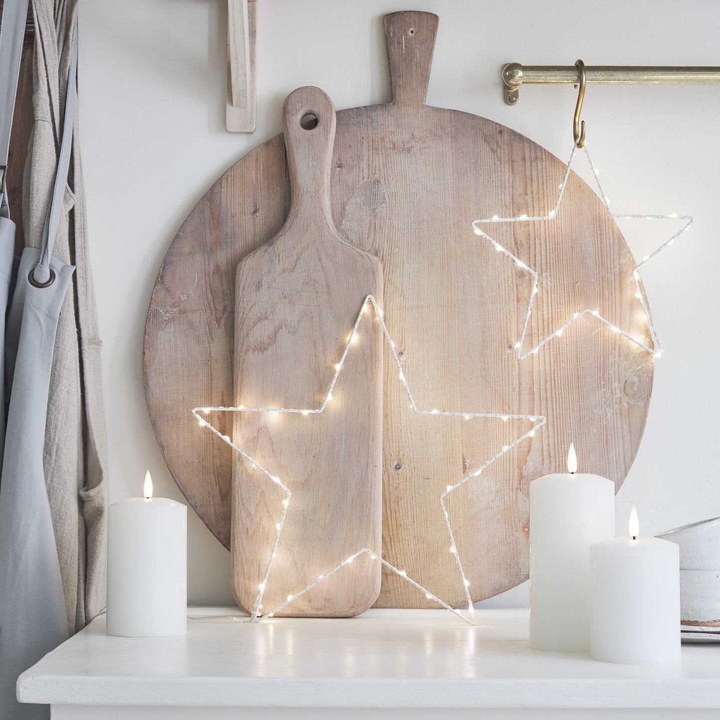 Elegant stjärndekoration med mikro-LED och timer