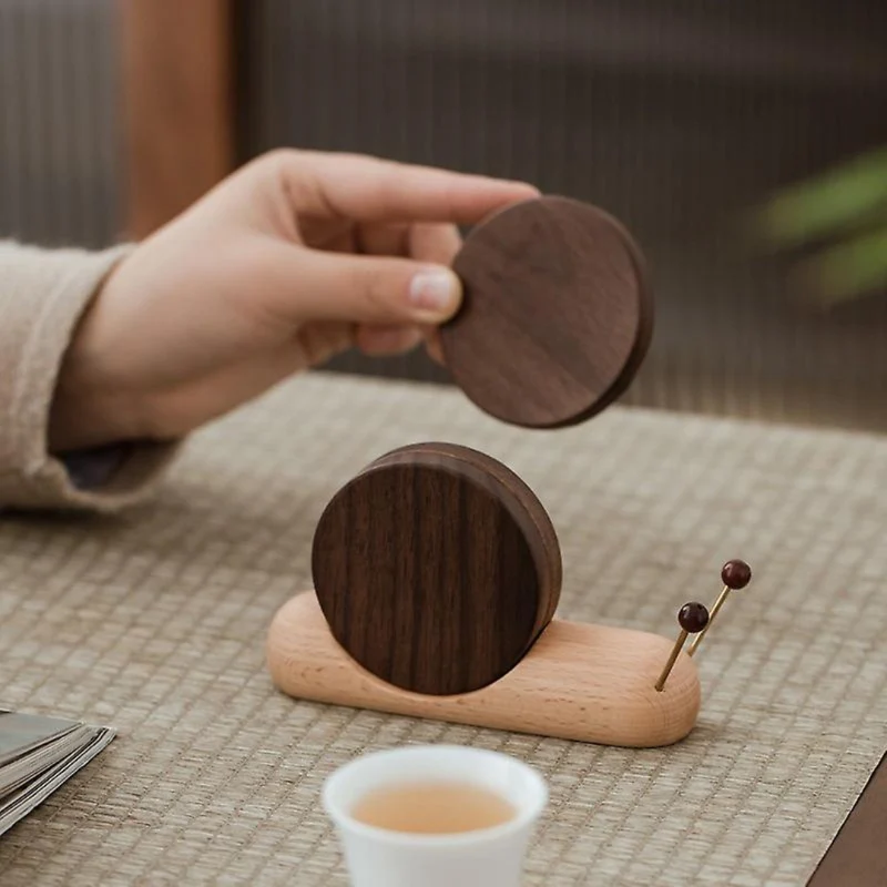 Skandinaviska Valnöt Coasters - Minimalistisk Design och Hållbarhet