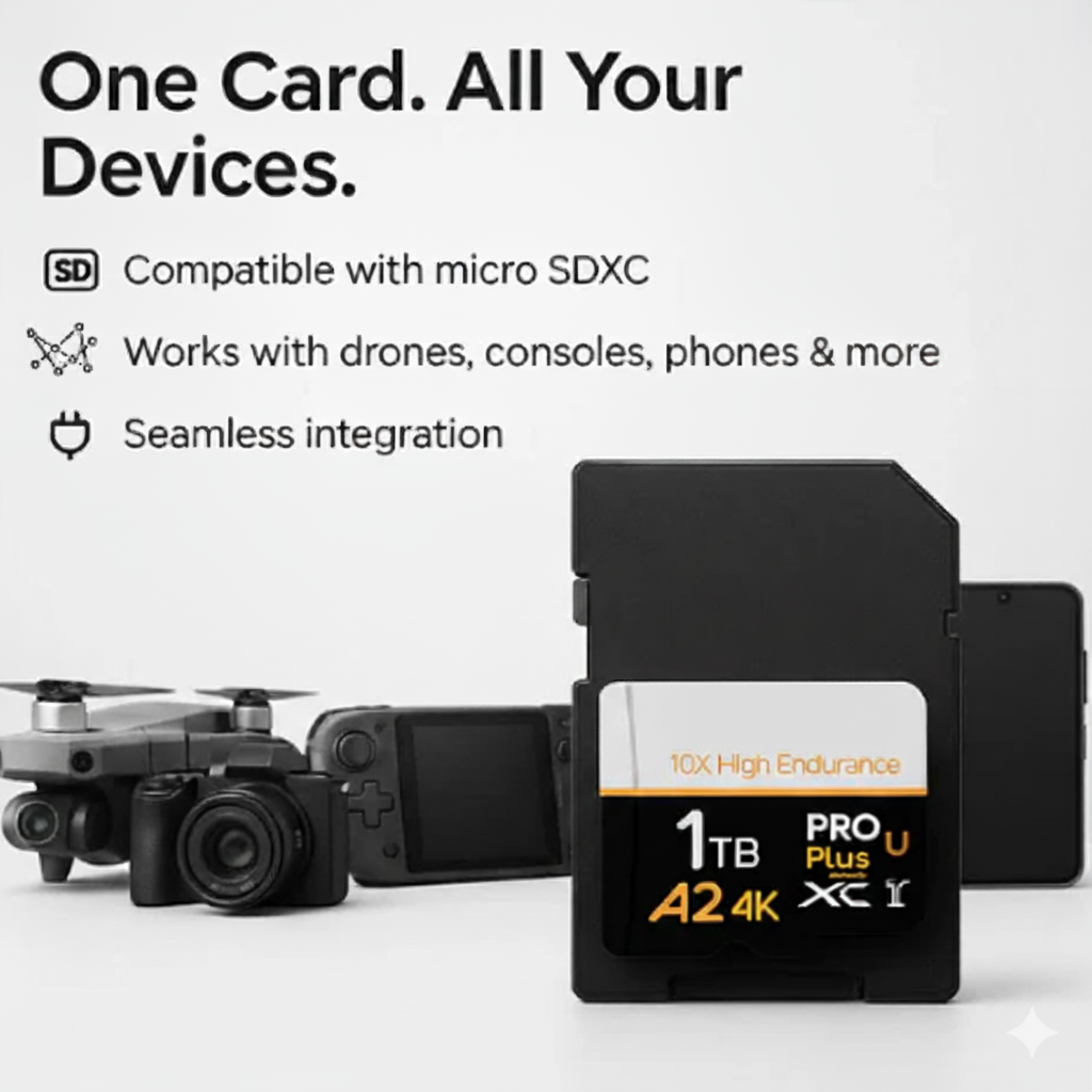 1TB Micro SD Kort til Gaming & 4K Medielagring