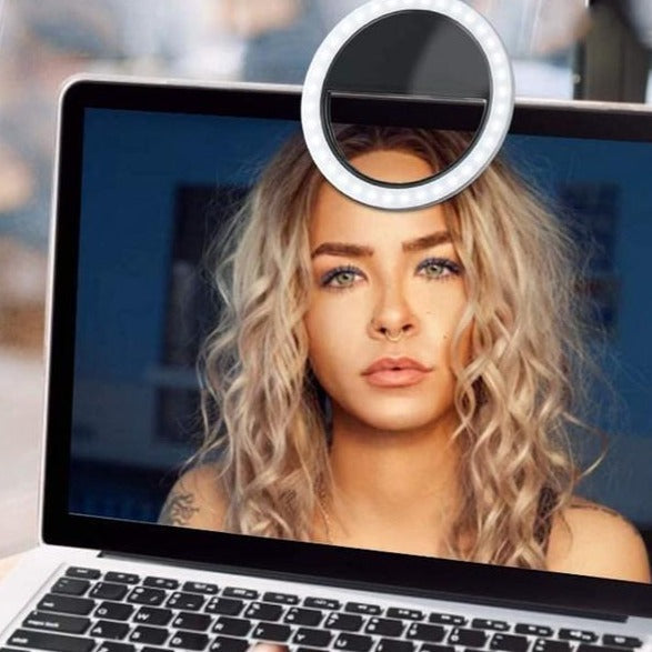 Bärbar ringlampa för selfies - GlowSnap
