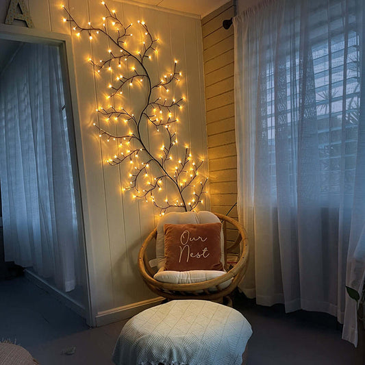 Vægkunst Vingelampe med Naturinspireret Elegance