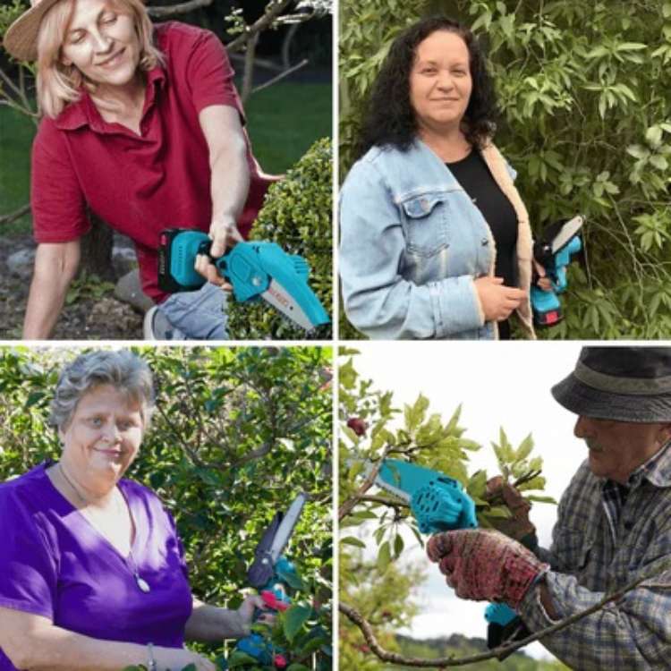 Trådløs elektrisk kædesav | Letvægtsdesign, ergonomisk og ideel til nem beskæring og trimning