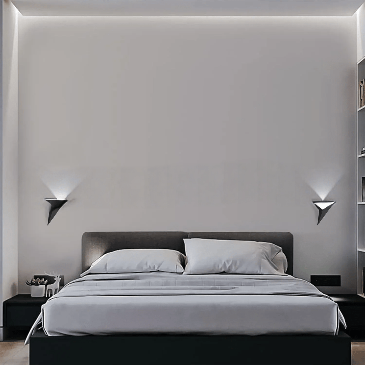 Moderne LED-væglampe i trekantet design – Energibesparende lys