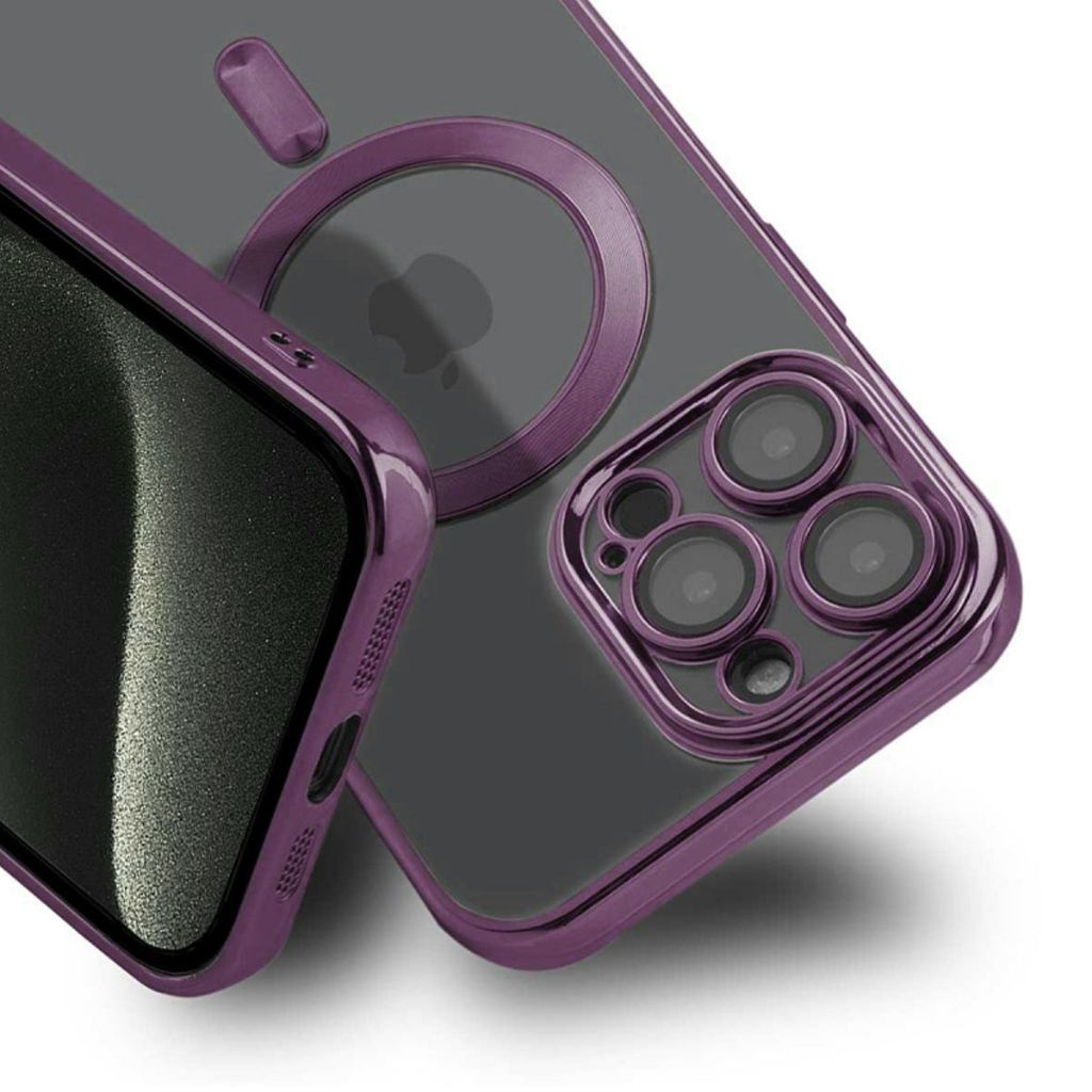 Gennemsigtig, stødresistent mobilcover med MagSafe beskyttelse