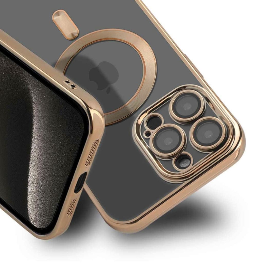 Gennemsigtig, stødresistent mobilcover med MagSafe beskyttelse