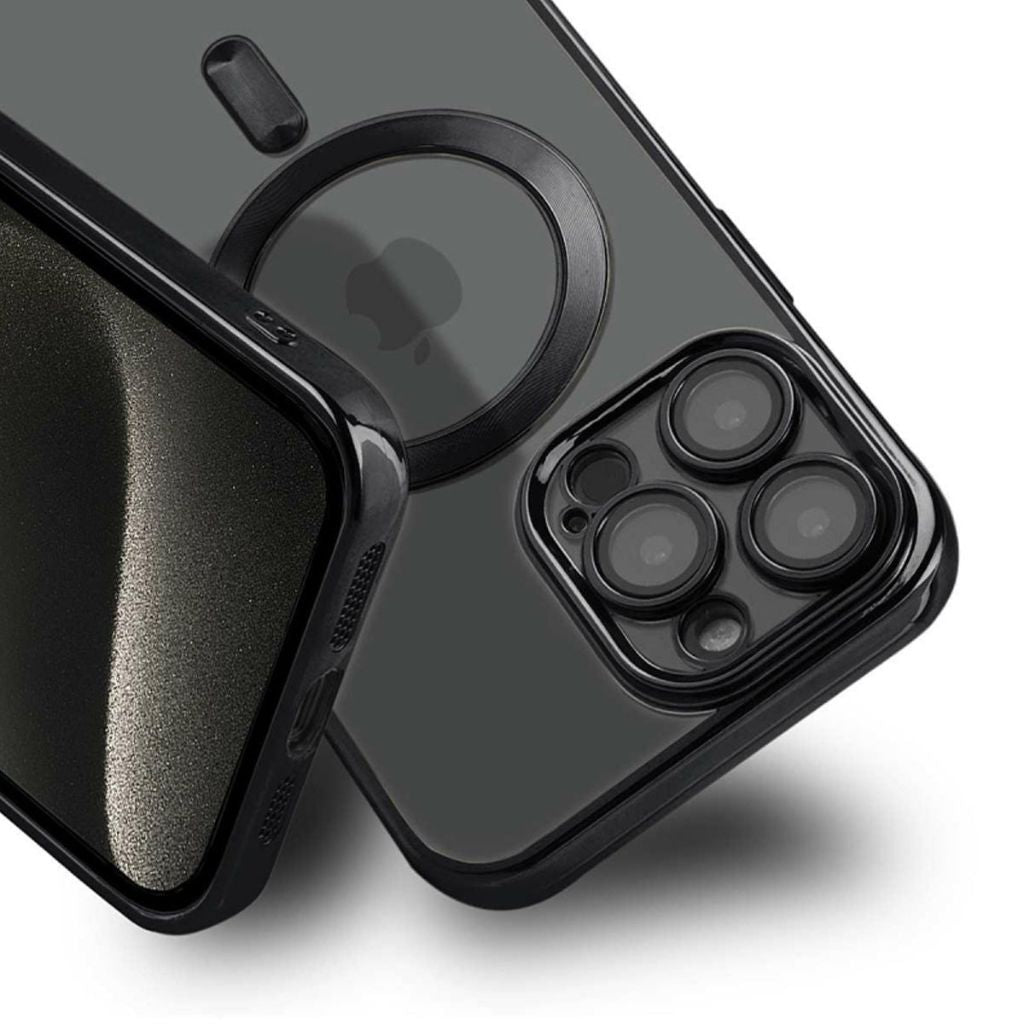 Gennemsigtig, stødresistent mobilcover med MagSafe beskyttelse