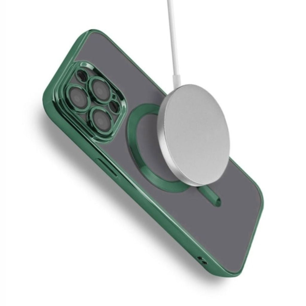 Gennemsigtig, stødresistent mobilcover med MagSafe beskyttelse