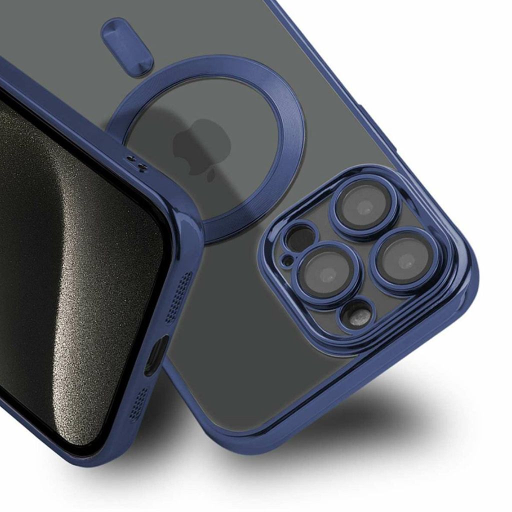 Gennemsigtig, stødresistent mobilcover med MagSafe beskyttelse