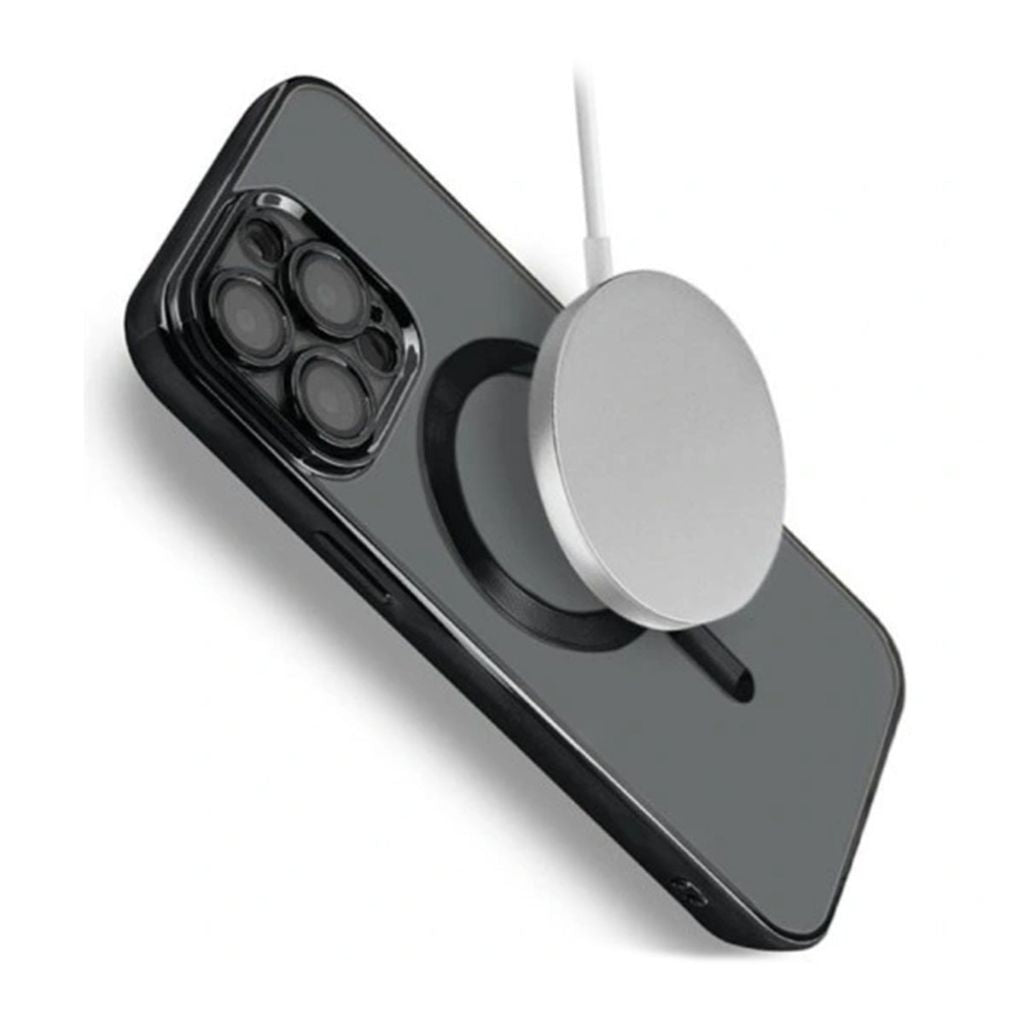 Gennemsigtig, stødresistent mobilcover med MagSafe beskyttelse