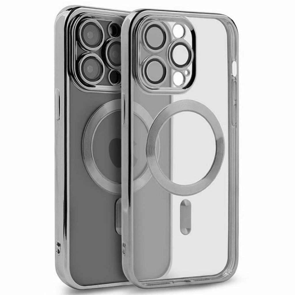 Gennemsigtig, stødresistent mobilcover med MagSafe beskyttelse