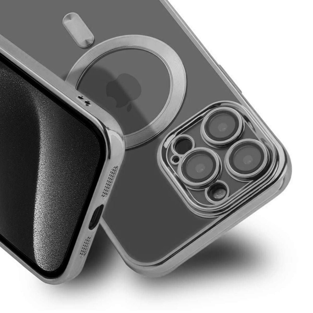 Gennemsigtig, stødresistent mobilcover med MagSafe beskyttelse