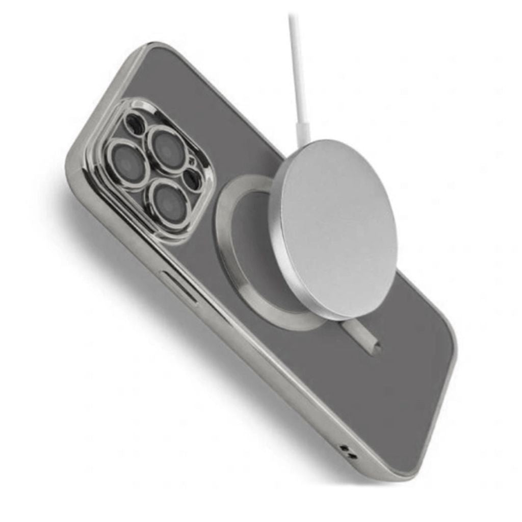 Gennemsigtig, stødresistent mobilcover med MagSafe beskyttelse
