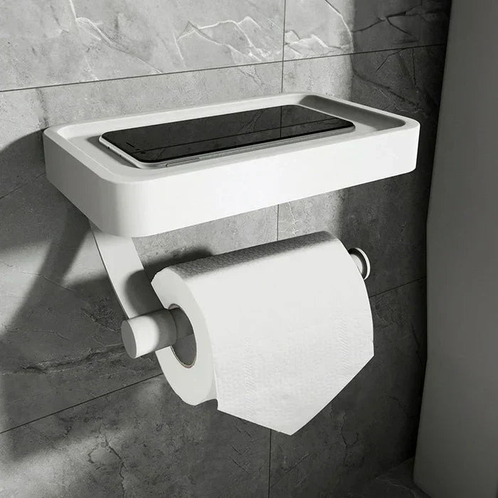 Vægholder til toiletpapir med hylde – SmartHold