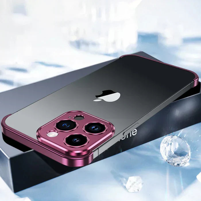 Elegant og Slank iPhone Cover med Mat Metalfinish