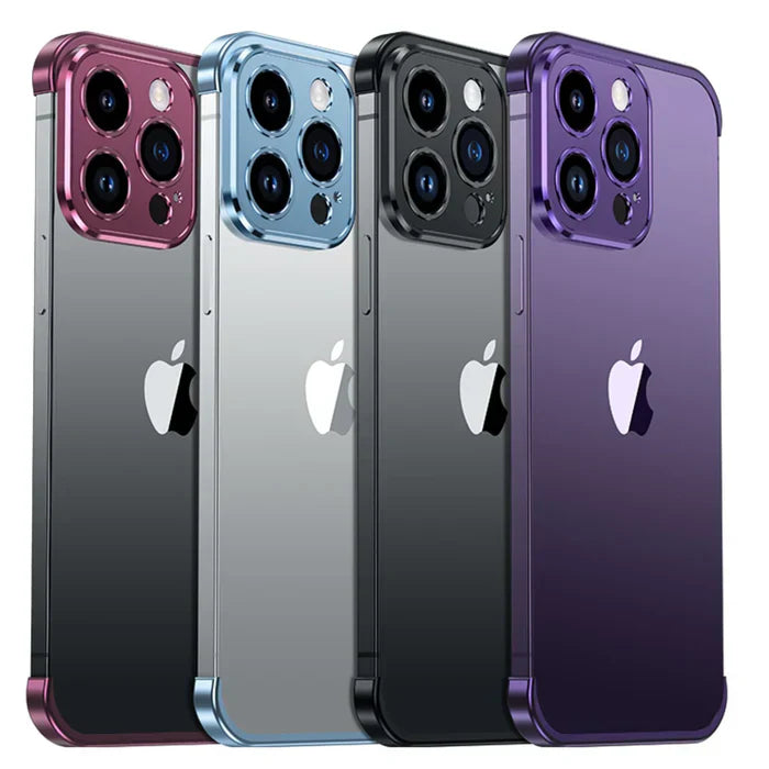 Elegant og Slank iPhone Cover med Mat Metalfinish