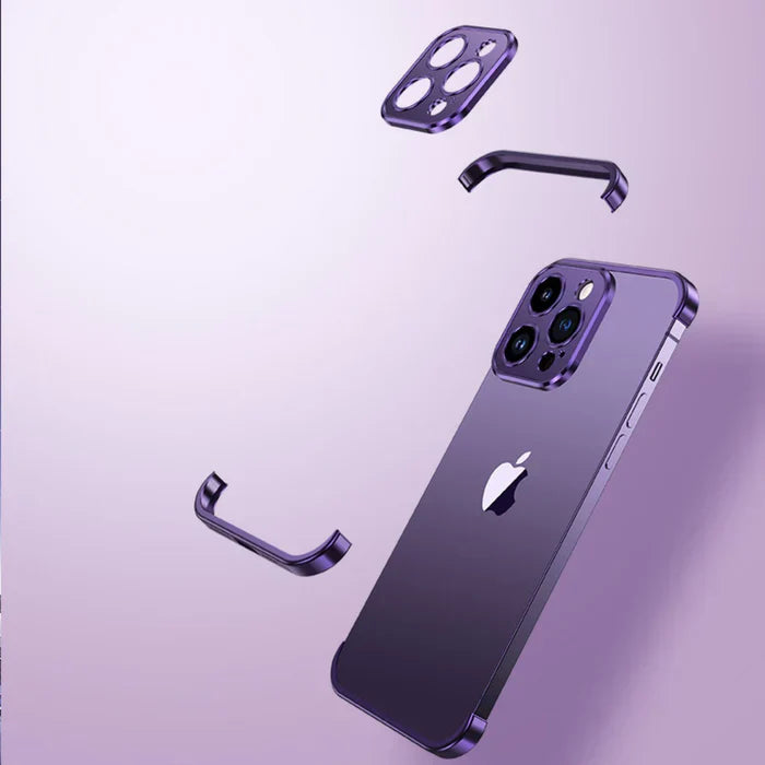 Elegant og Slank iPhone Cover med Mat Metalfinish