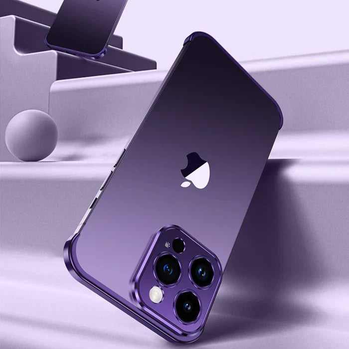Elegant og Slank iPhone Cover med Mat Metalfinish