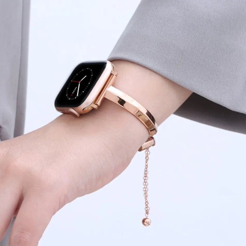 Elegante rustfrit stål armbånd til Apple Watch til daglig brug
