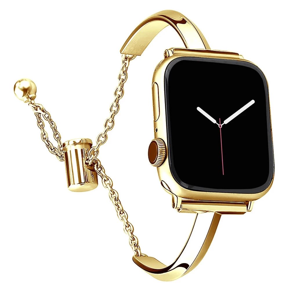 Elegante rustfrit stål armbånd til Apple Watch til daglig brug