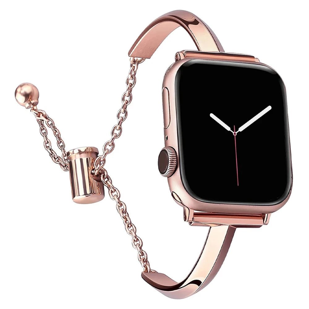 Elegante rustfrit stål armbånd til Apple Watch til daglig brug