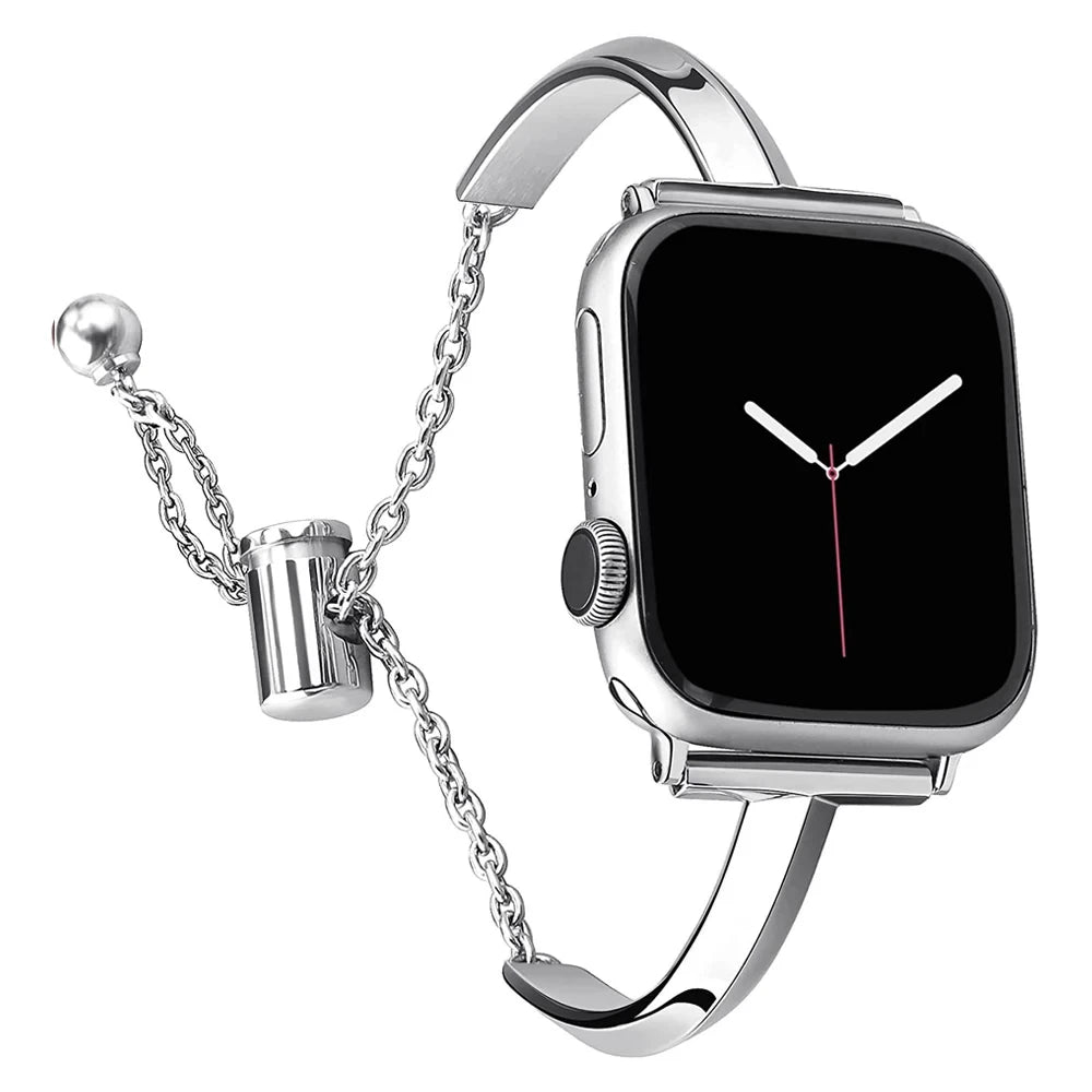 Elegante rustfrit stål armbånd til Apple Watch til daglig brug