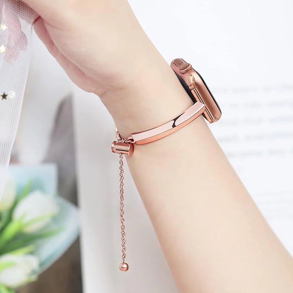 Elegante rustfrit stål armbånd til Apple Watch til daglig brug
