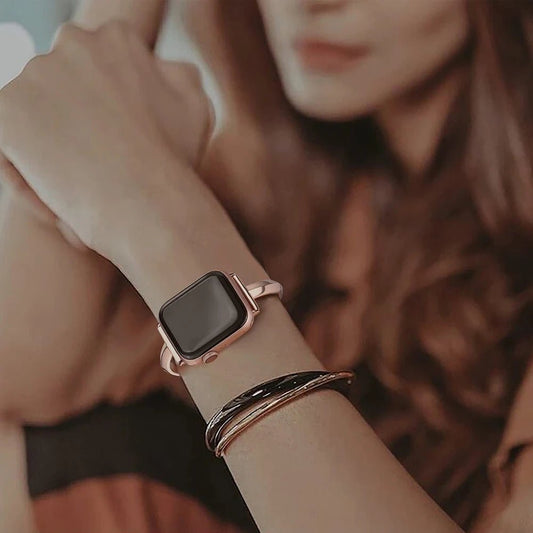 Elegante rustfrit stål armbånd til Apple Watch til daglig brug