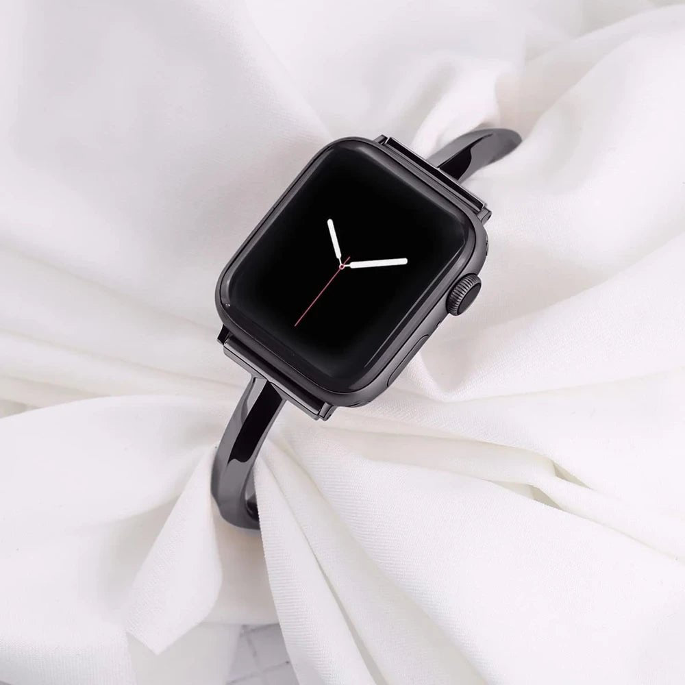 Elegante rustfrit stål armbånd til Apple Watch til daglig brug