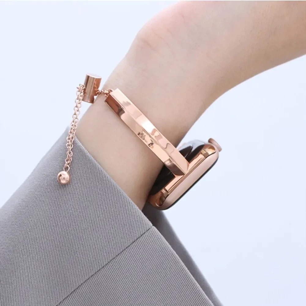 Elegante rustfrit stål armbånd til Apple Watch til daglig brug