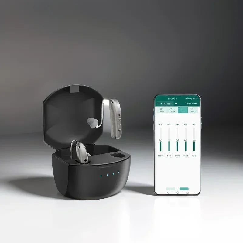 Genopladelige Bluetooth-høreapparater med støjreduktion | Klart lyd og komfort