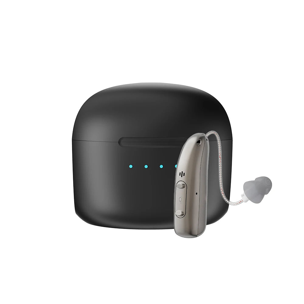 Genopladelige Bluetooth-høreapparater med støjreduktion | Klart lyd og komfort