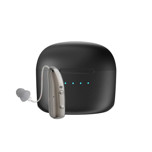 Uppladdningsbara Bluetooth-hörapparater med brusreducering | Klart ljud och komfort