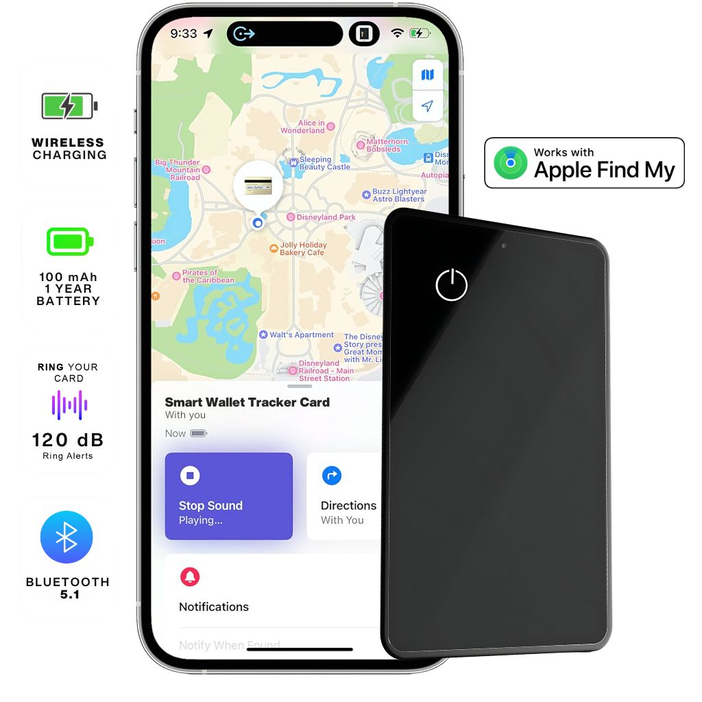 Air tracking kort til pung | Ultratynd 2.1 mm tracker