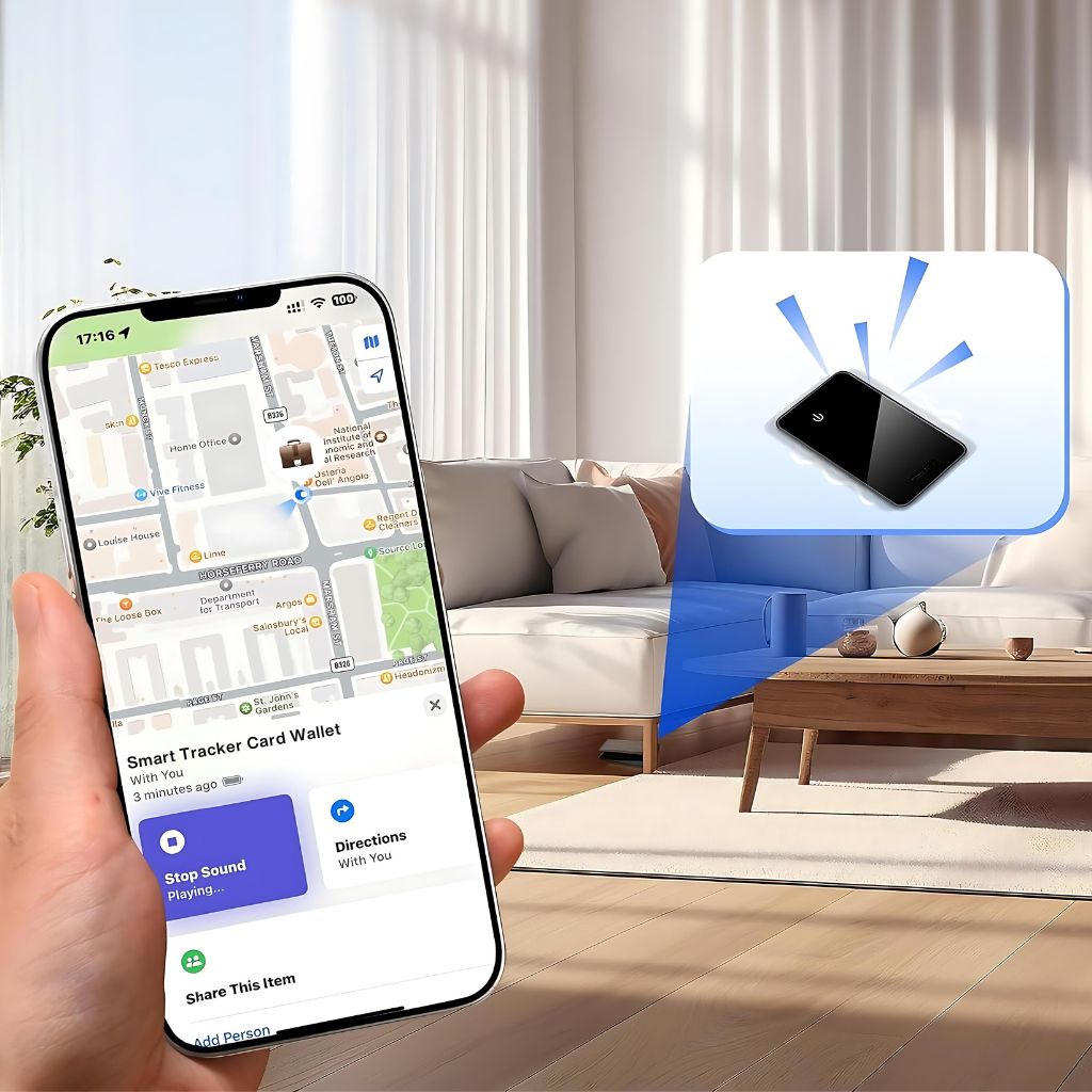 Air tracking kort til pung | Ultratynd 2.1 mm tracker