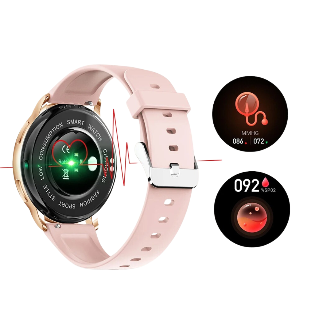 Smartwatch med Bluetooth-opkald og sundhedsovervågning