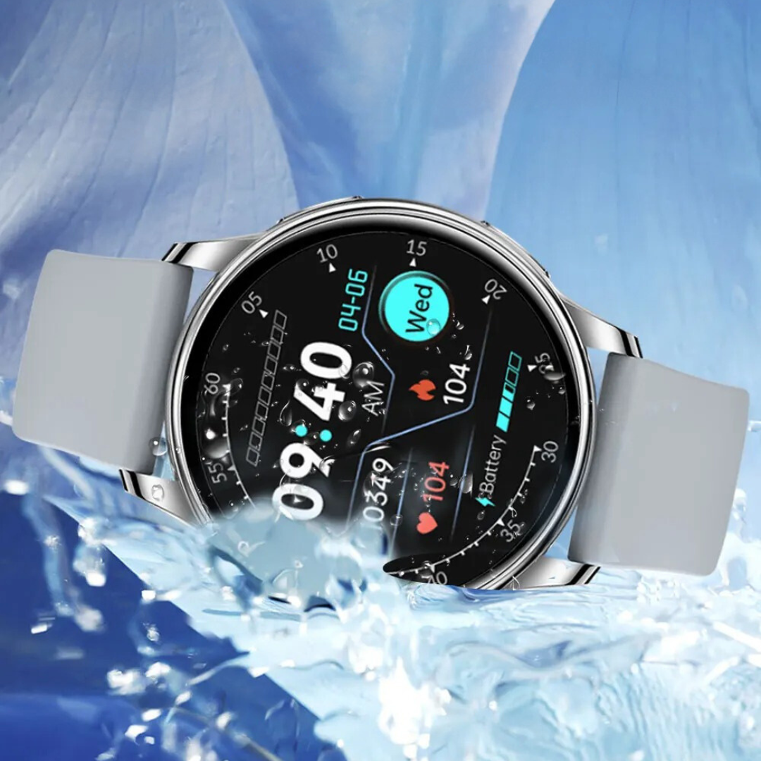 Smartwatch med Bluetooth-opkald og sundhedsovervågning