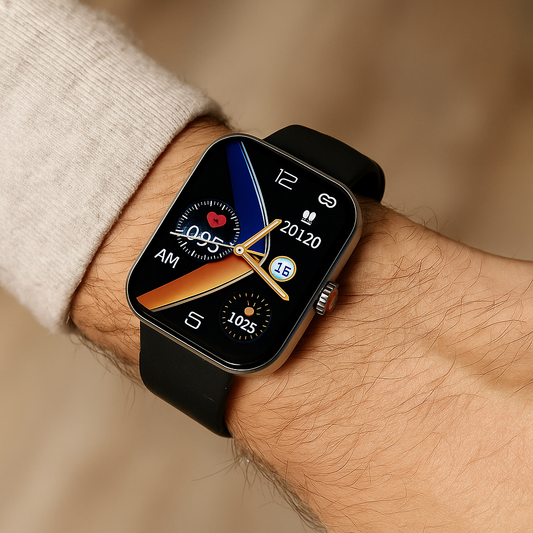 Smartklocka med AMOLED-skärm och hälsoövervakning