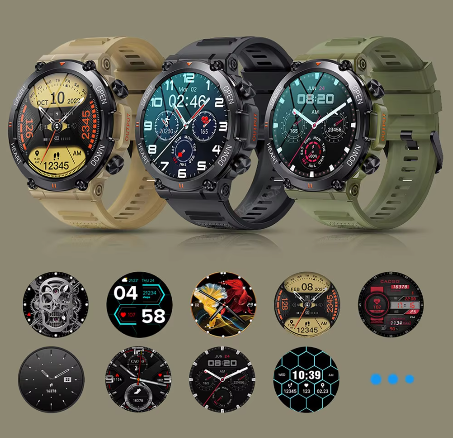 Smartwatch med HD-skärm och Bluetooth för män