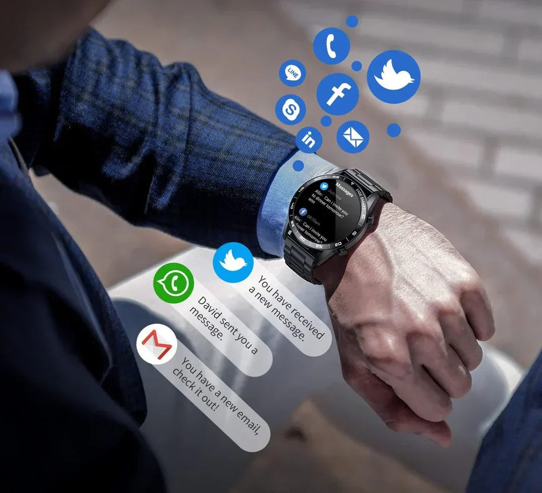 Smartklocka för män i lyxdesign