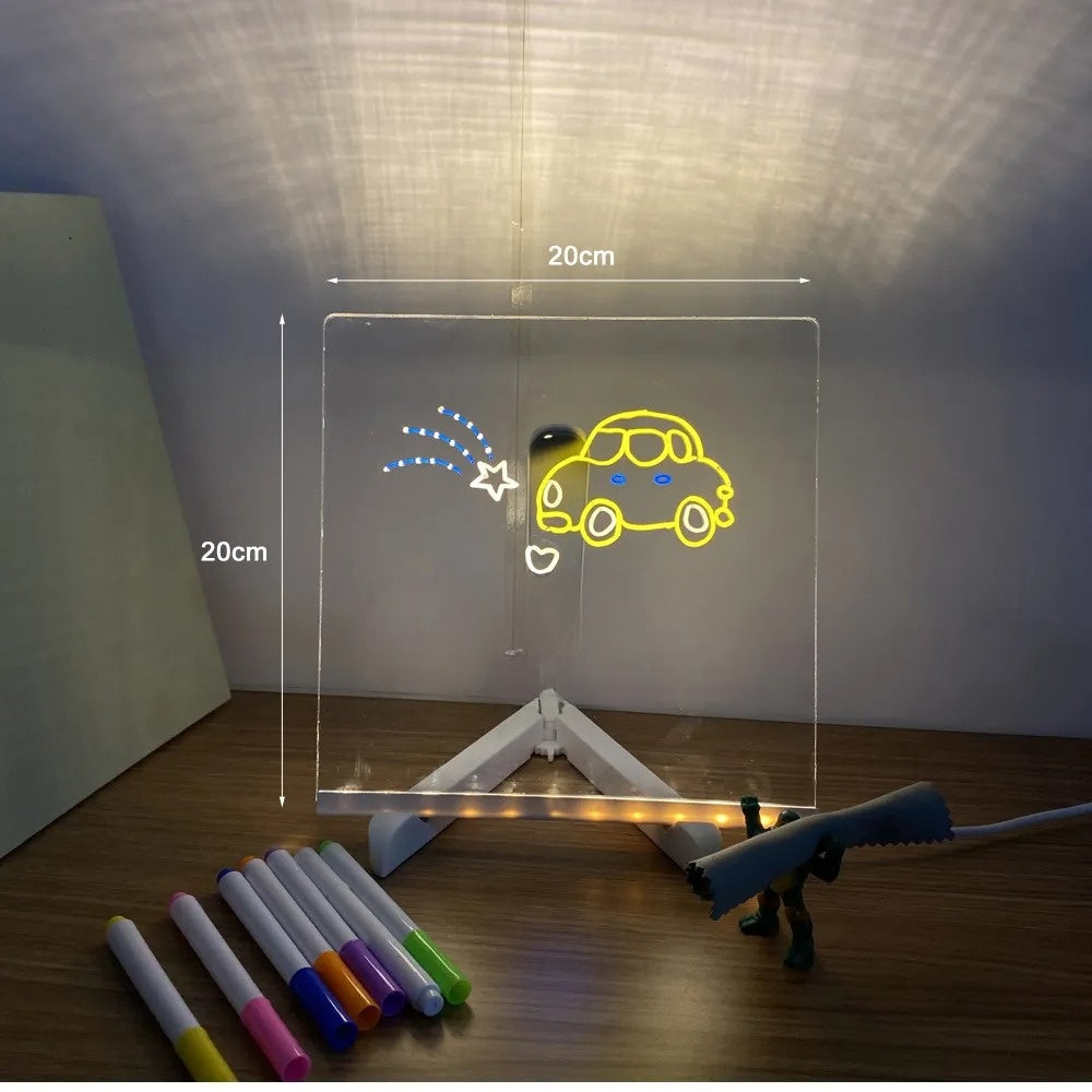 Magisk LED Ritplatta för Kreativa Barn - LysRitaren